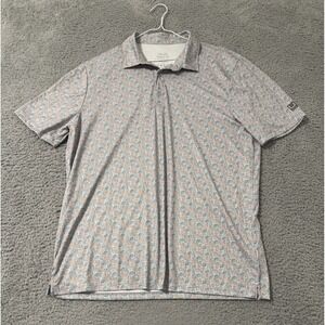 Huk Polo Shirt Men's‎ XL Gray Cocktail Golf Fishing Short Sleeve Stretch